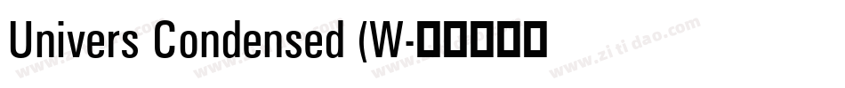 Univers Condensed (W字体转换